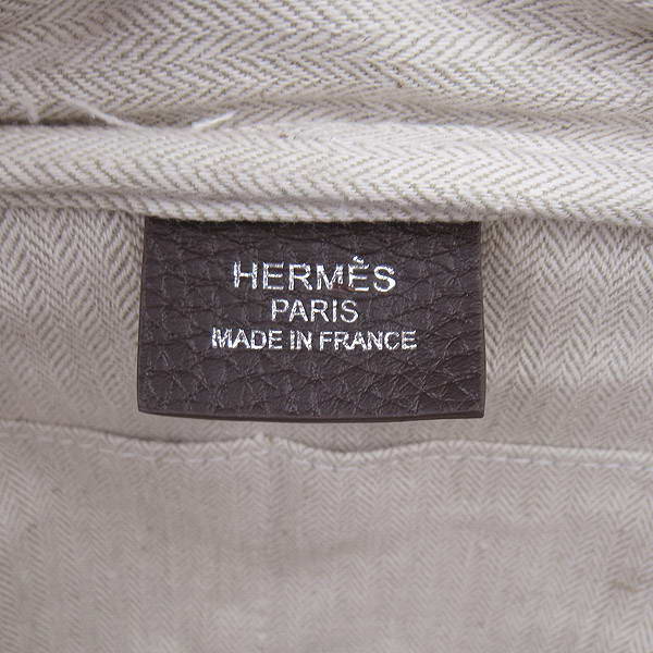 Best Replica Hermes Victoria Cowskin Leather Bags 2010 Dark Coffee H2802